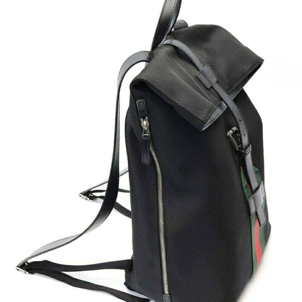 GUCCI Black Leather Backpack - Picture 2 of 8